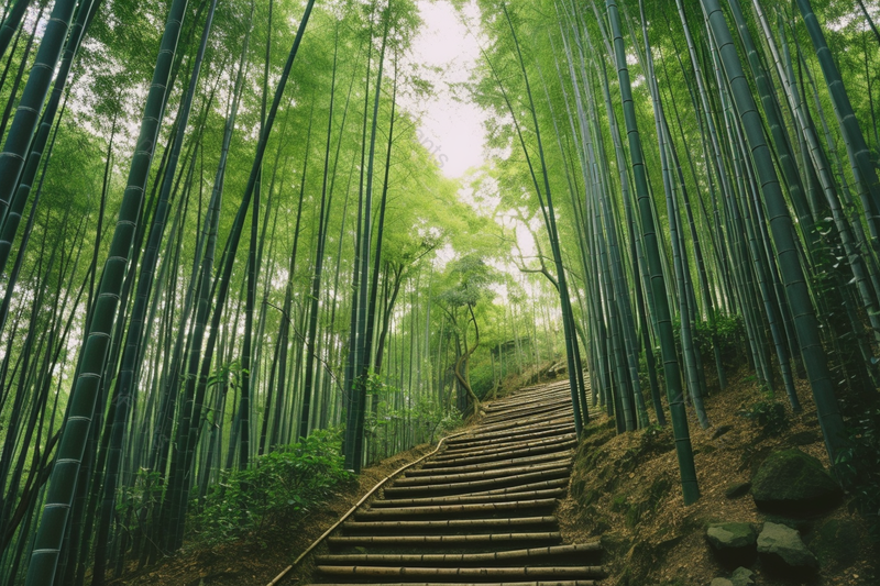 一大片绿色的竹子竹林竹海竹子楼梯阶梯,高清,摄影图,摄影图片,图片大全,摄影图免费下载